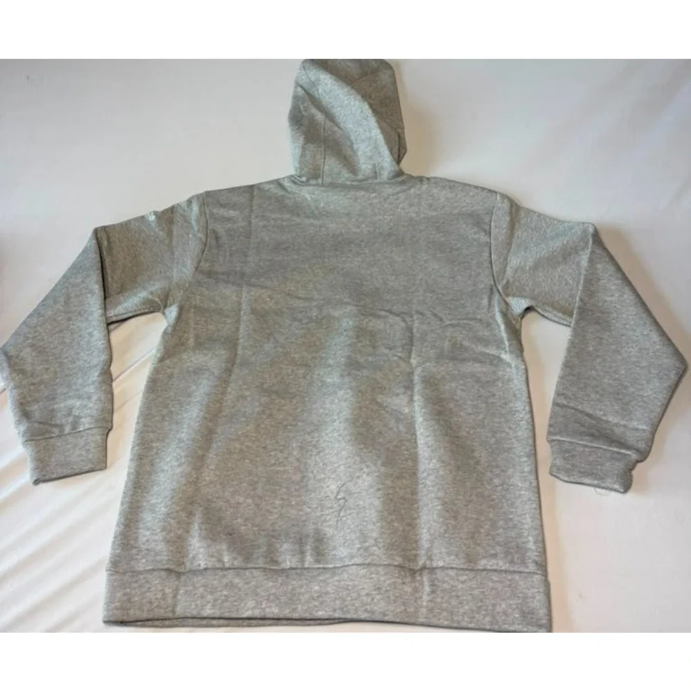 Adidas Medium Gray Fleece Hoodie - Size Medium (NWT)
